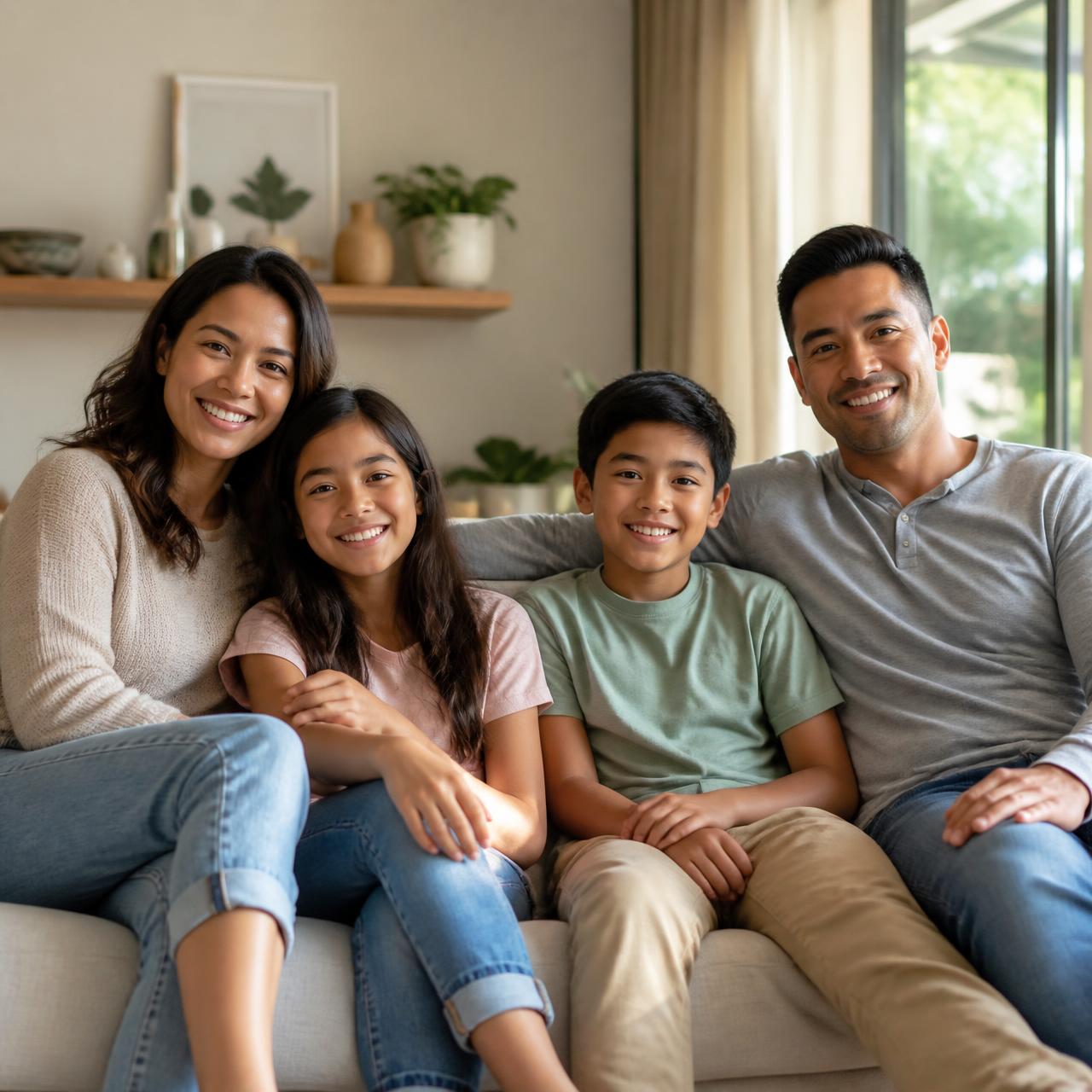 Family enjoying time together